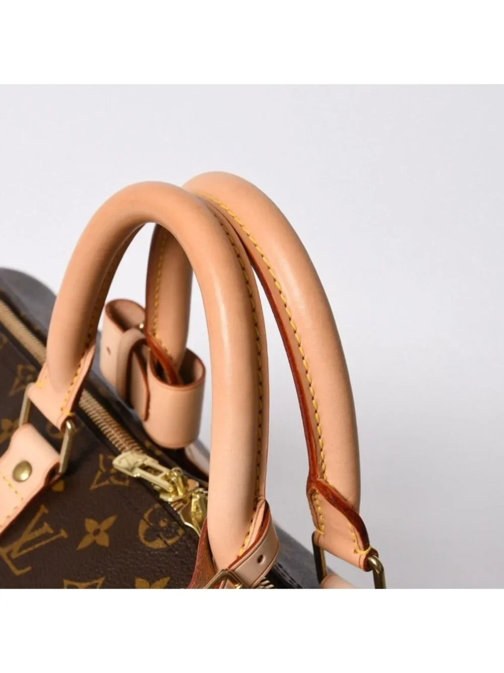 Louis Vuitton Keepall 50 Boston Bag Leather Monogram Gold